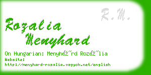 rozalia menyhard business card